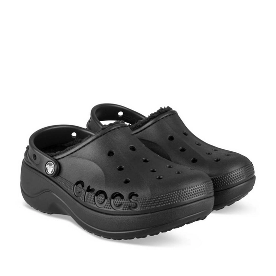 Mules NOIR CROCS Baya Platform Lined Clog