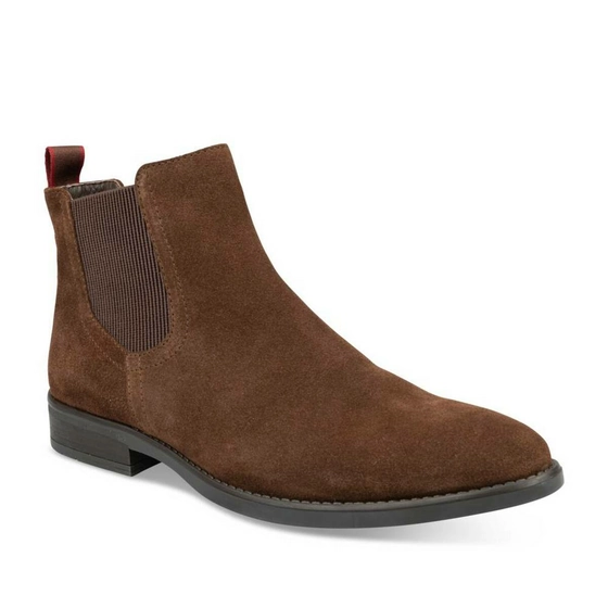 Bottines MARRON DENIM SIDE CUIR