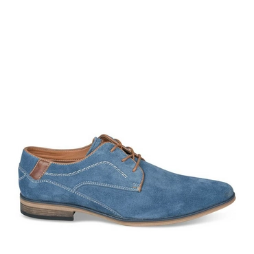 Derbies BLEU B-BLAKE CUIR