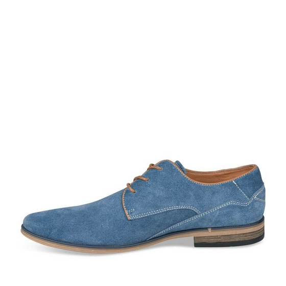 Derbies BLEU B-BLAKE CUIR