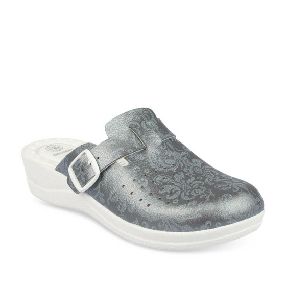 Mules SILVER GREEN RELAX