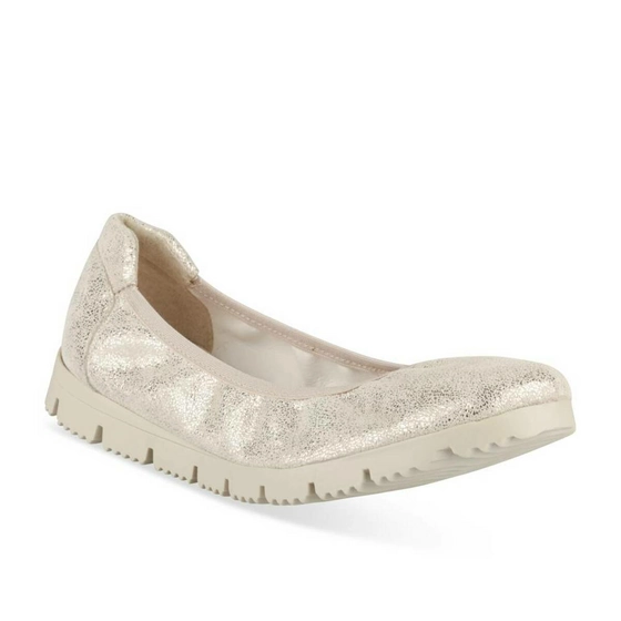 Ballet pumps GOLD EVITA LEATHER