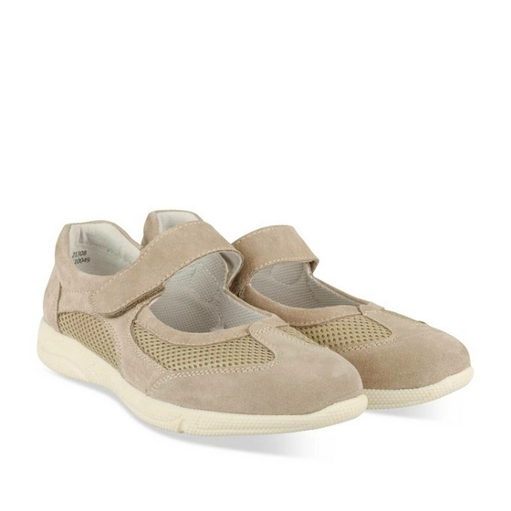 Ballet pumps BEIGE EVITA LEATHER