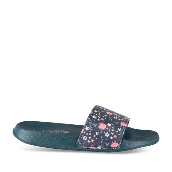 Slides NAVY LOVELY SKULL