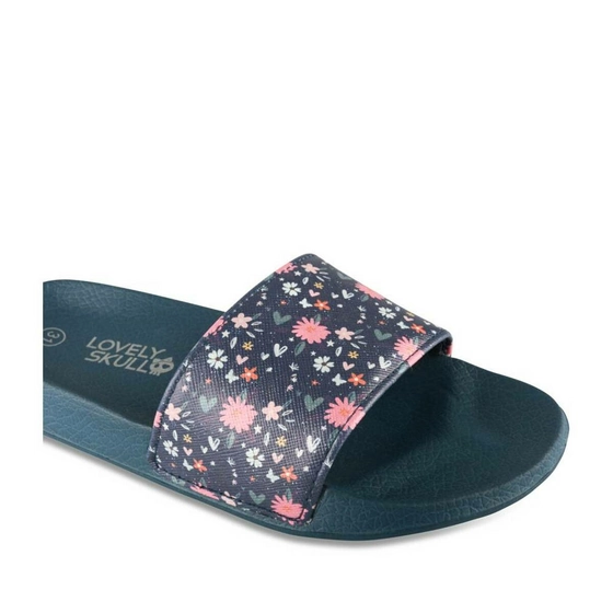 Slides NAVY LOVELY SKULL