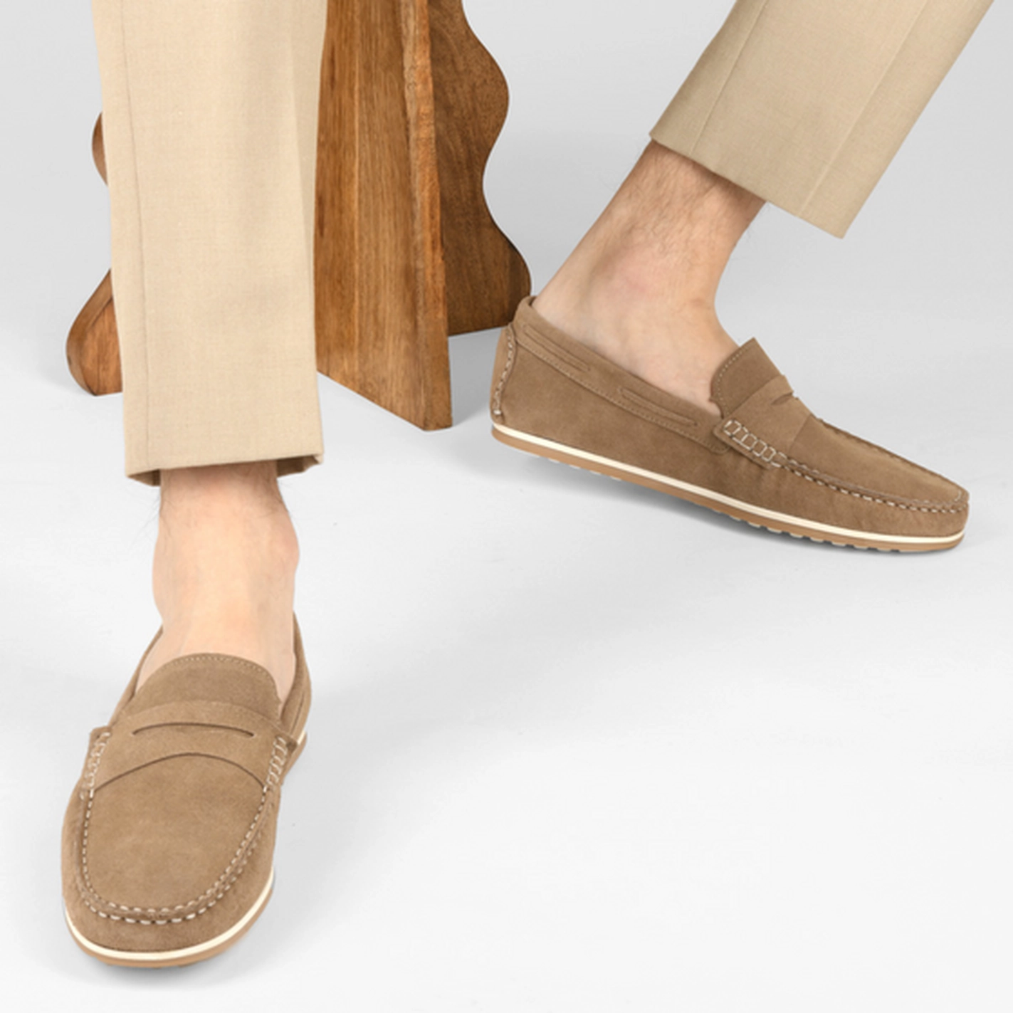 Moccasins BEIGE MEGIS CASUAL