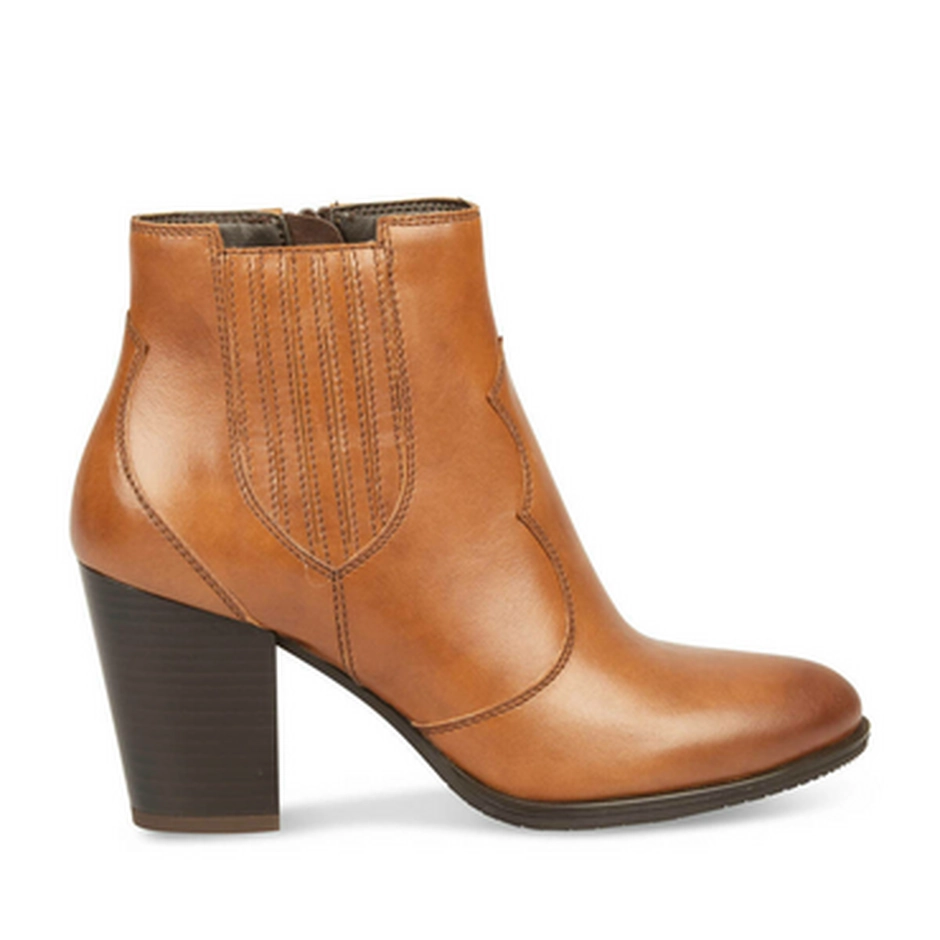 Bottines COGNAC MEGIS ELEGANT