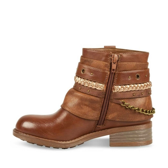 Bottines COGNAC LOVELY SKULL