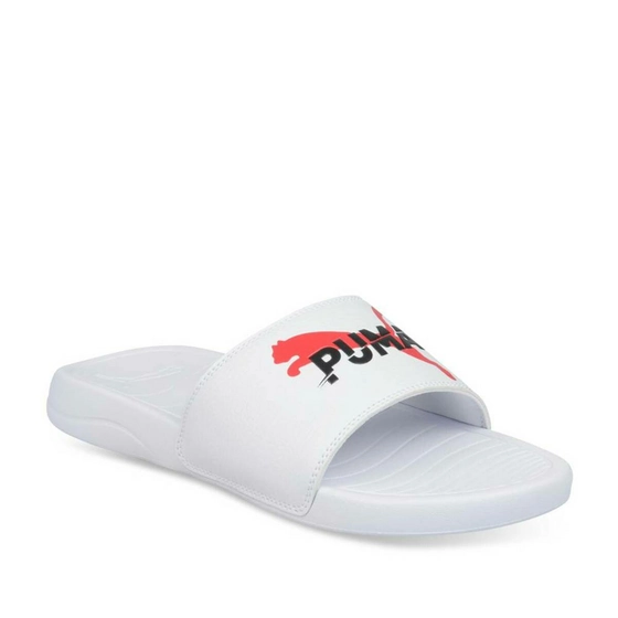 Claquettes BLANC PUMA Popcat 20 Csp