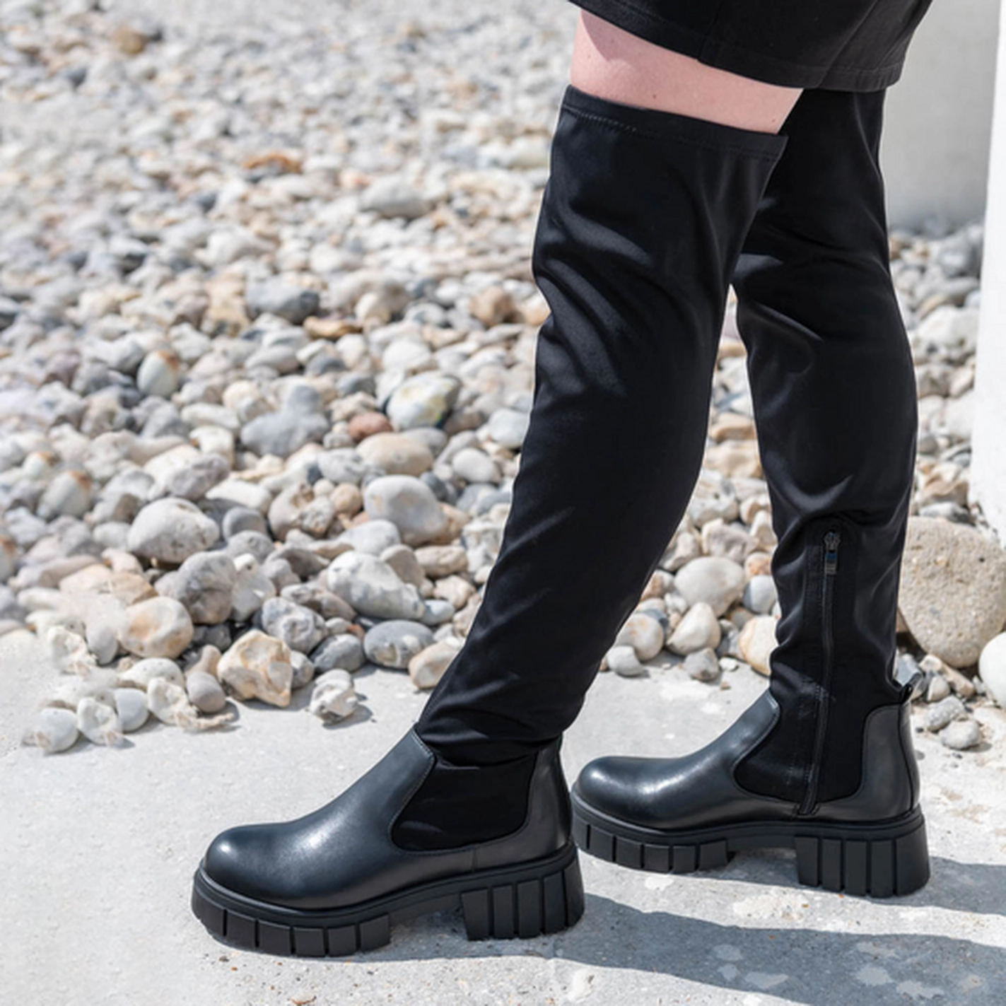 Thigh-High Boots BLACK MERRY SCOTT