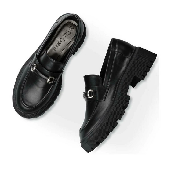 Moccasins BLACK VIA DONNA