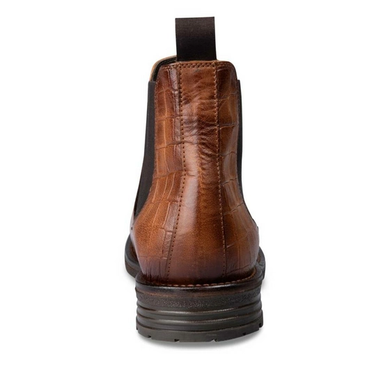 Bottines COGNAC DENIM SIDE CUIR