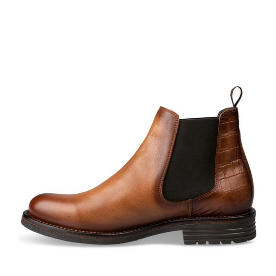 Bottines COGNAC DENIM SIDE CUIR