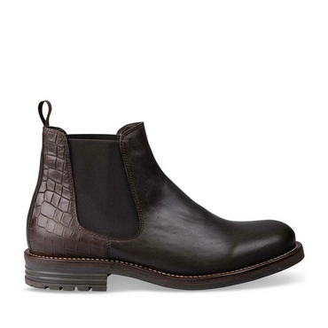 Bottines MARRON DENIM SIDE CUIR