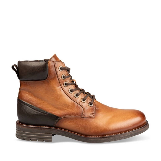 Ankle boots COGNAC DENIM SIDE LEATHER