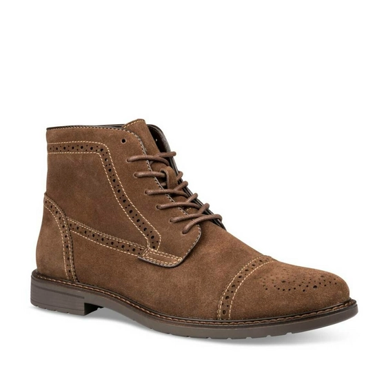 Bottines MARRON DENIM SIDE CUIR