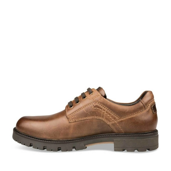 Derbies BROWN DENIM SIDE CUIR