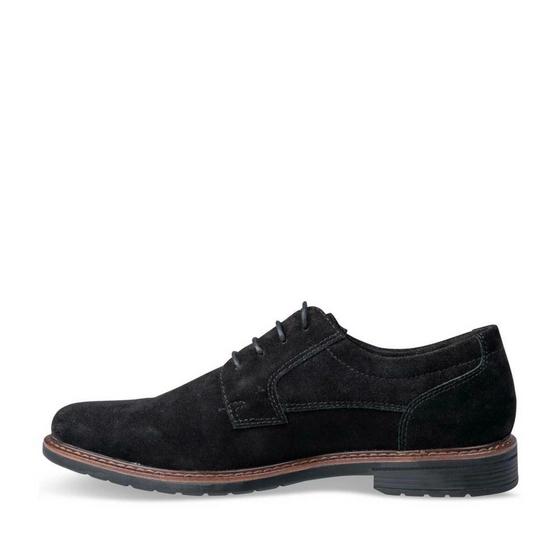 Derbies BLACK DENIM SIDE LEATHER