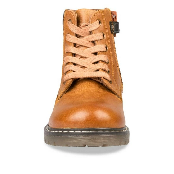 Ankle boots COGNAC CHARLIE & FRIENDS CUIR