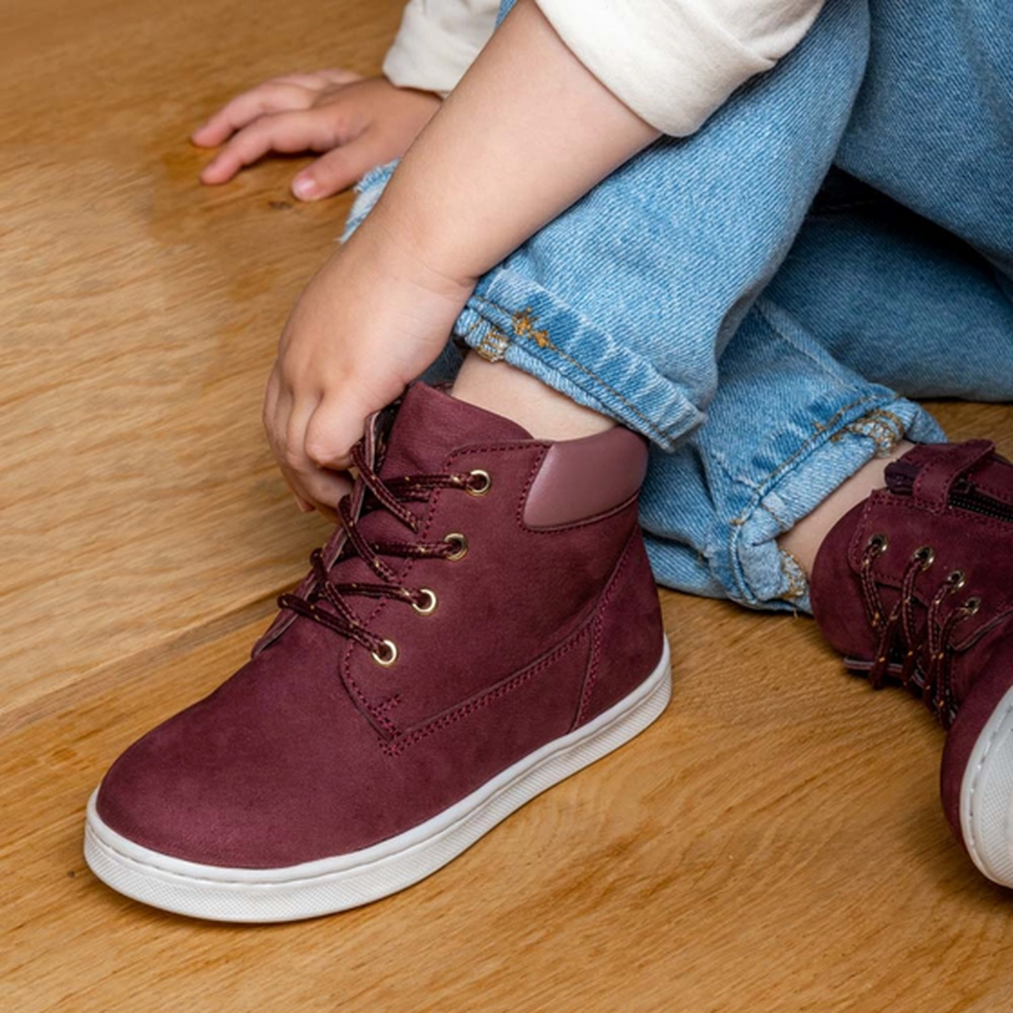 Ankle boots BURGUNDY NINI & GIRLS CUIR