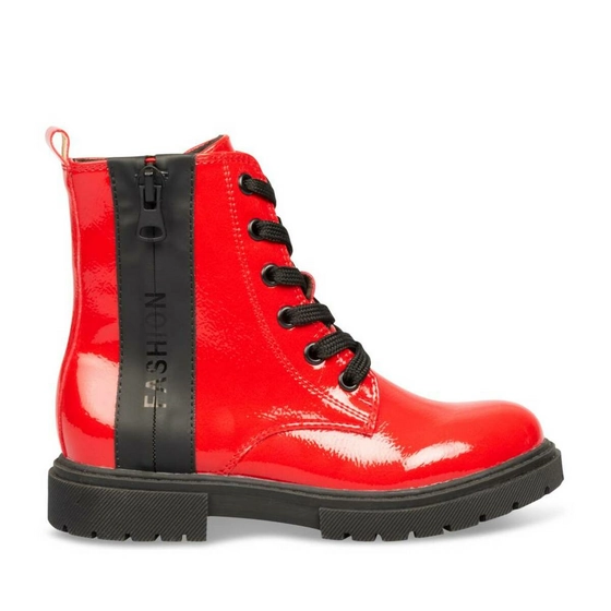 Ankle boots RED LOVELY SKULL