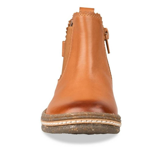 Bottines COGNAC NINI & GIRLS CUIR