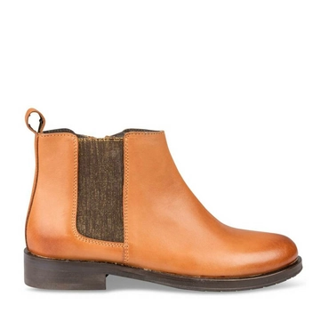 Bottines COGNAC LOVELY SKULL CUIR