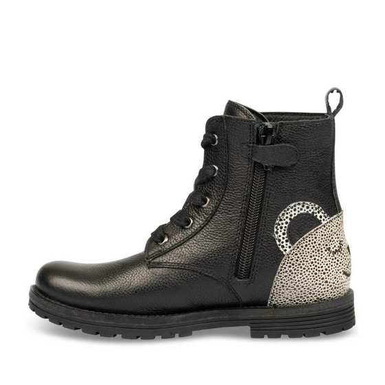 Bottines NOIR LOVELY SKULL CUIR