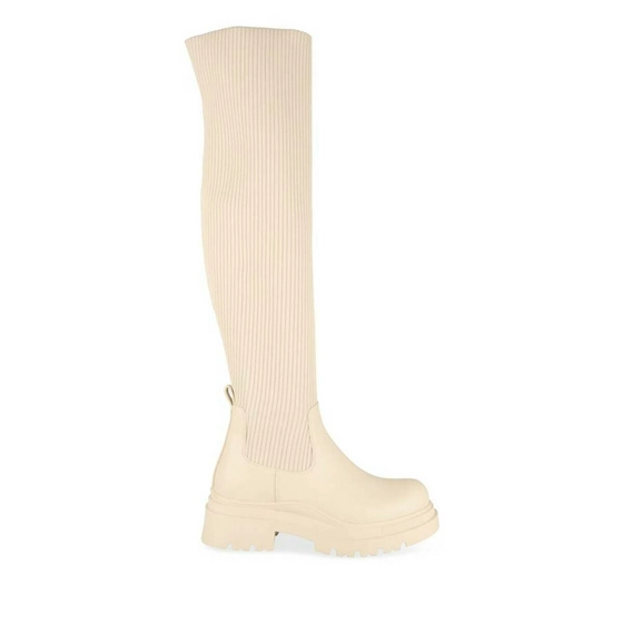 Thigh-High Boots BEIGE MERRY SCOTT