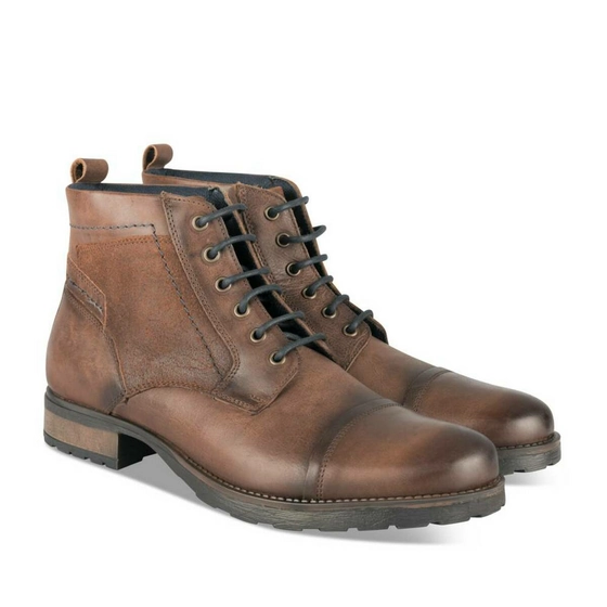 Ankle boots BROWN DENIM SIDE LEATHER