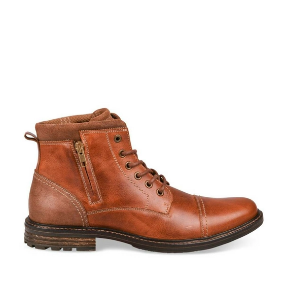 Bottines MARRON DENIM SIDE CUIR