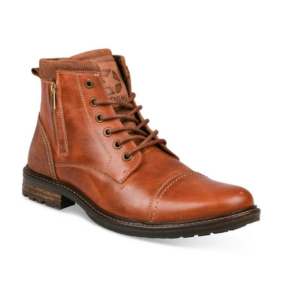 Bottines MARRON DENIM SIDE CUIR