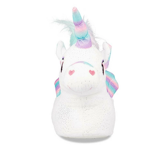 Plush slippers unicorn WHITE LOVELY SKULL