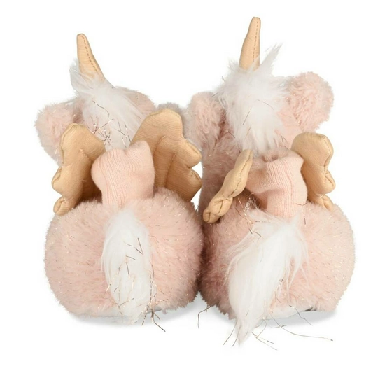 Chaussons peluche licorne ROSE NINI & GIRLS