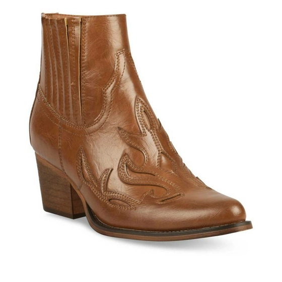 Ankle boots COGNAC ANGELA THOMPSON