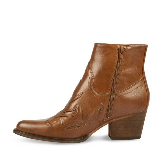 Ankle boots COGNAC ANGELA THOMPSON