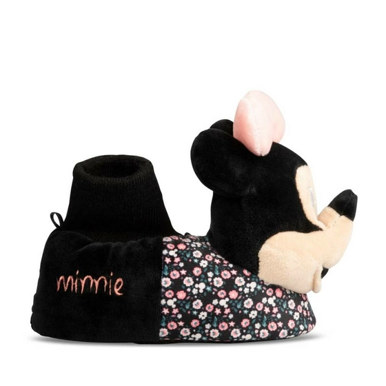 Chaussons peluche NOIR MINNIE