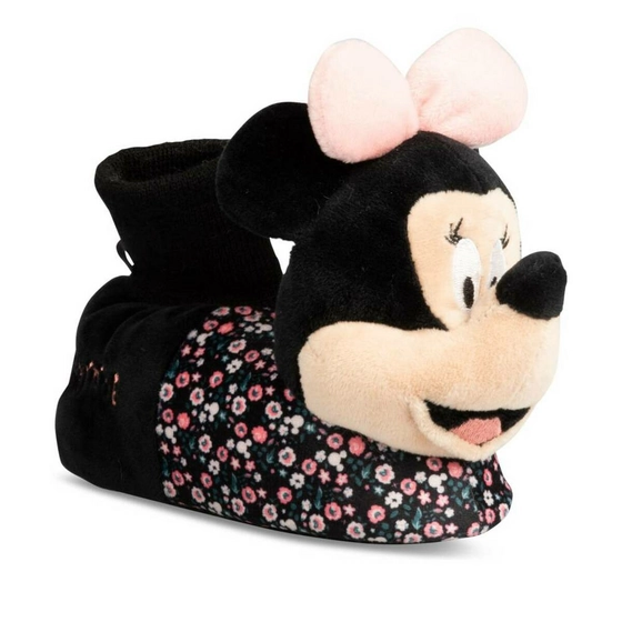 Chaussons peluche NOIR MINNIE