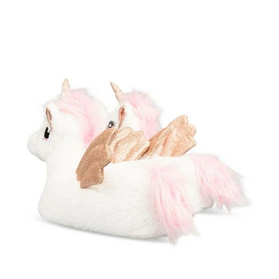 Plush slippers unicorn WHITE MERRY SCOTT