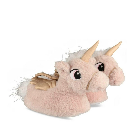 Plush slippers unicorn PINK LOVELY SKULL