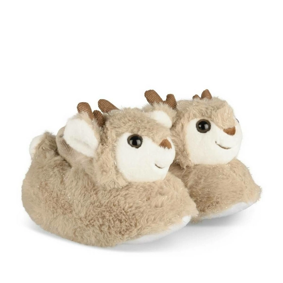 Chaussons peluche renne BEIGE NINI & GIRLS