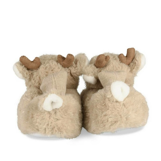 Plush slippers reindeer BEIGE NINI & GIRLS