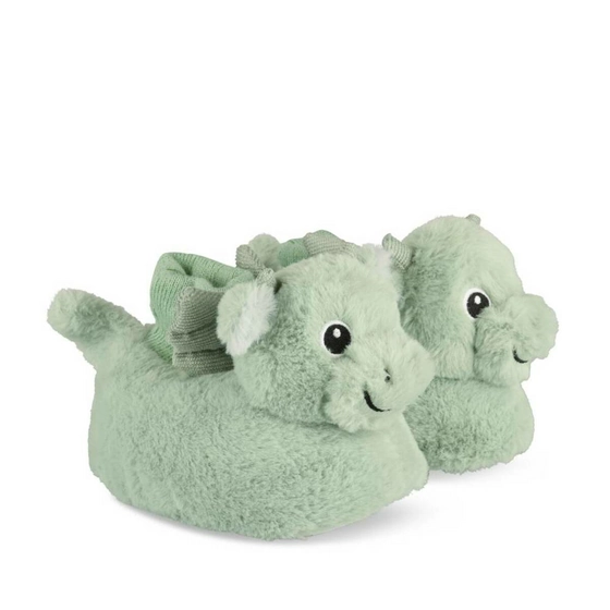 Chaussons peluche dragon VERT CHARLIE & FRIENDS