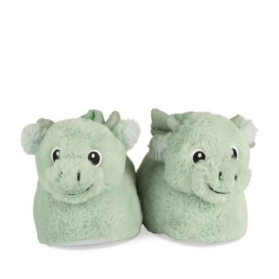 Chaussons peluche dragon VERT CHARLIE & FRIENDS