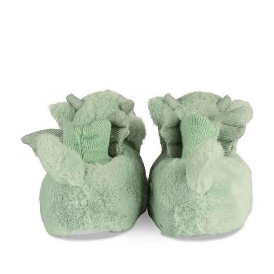 Chaussons peluche dragon VERT CHARLIE & FRIENDS