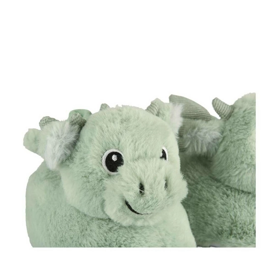 Chaussons peluche dragon VERT CHARLIE & FRIENDS