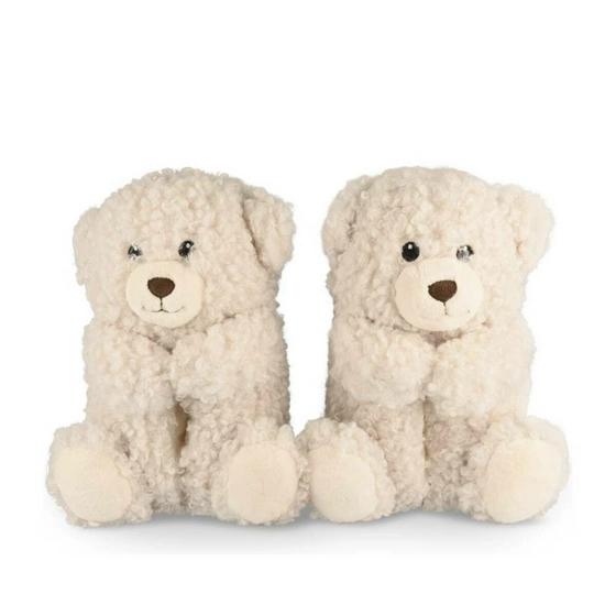 Plush slippers teddy bear BEIGE MERRY SCOTT