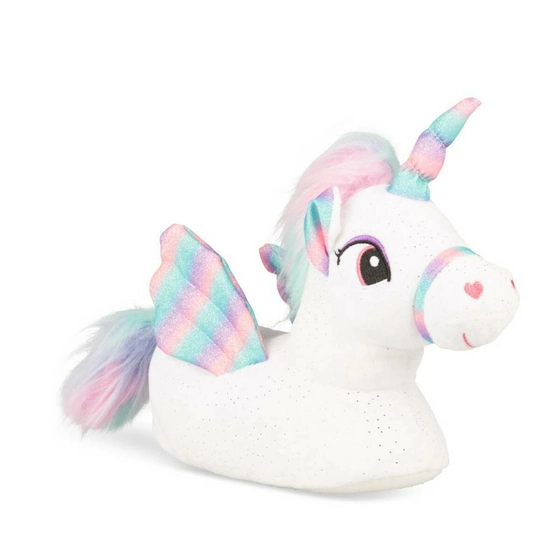 Plush slippers unicorn WHITE LOVELY SKULL