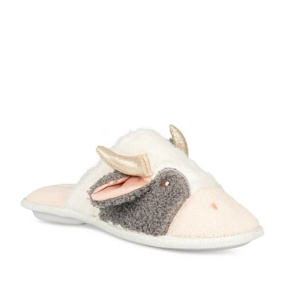 Slippers cow WHITE MERRY SCOTT