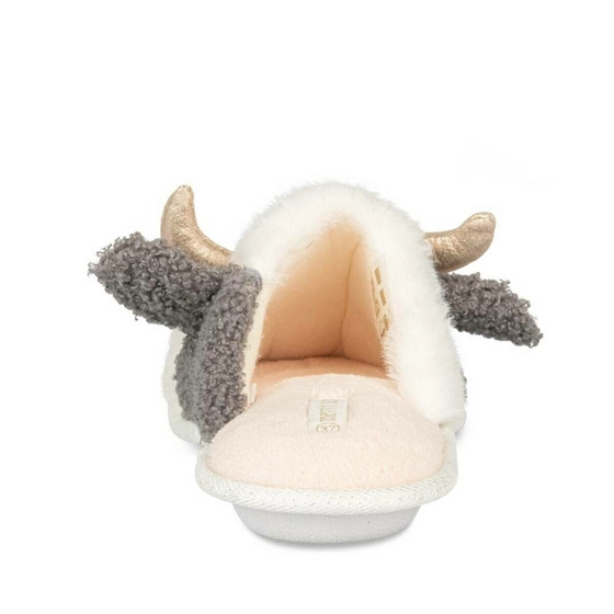 Chaussons vache BLANC MERRY SCOTT